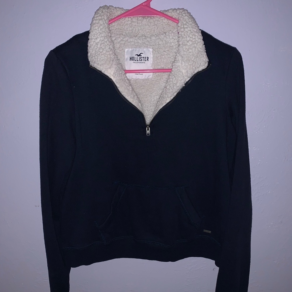 Half zip up, crop top sweater